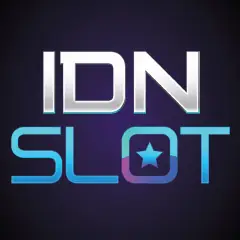 โลโก้ตัวอักษร IDN SLOT สีขาวและฟ้า ในแถบค่ายเกม