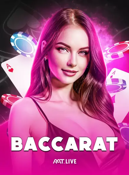 ปกโต๊ะคาสิโนสด Baccarat ป้าย ART LIVE ภาพดีลเลอร์หญิงกับไพ่บนพื้นชมพู ในหน้าแรกรีวิว